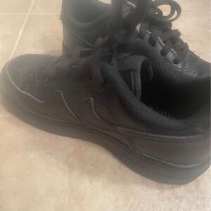 Kids All Black Air Force 1s